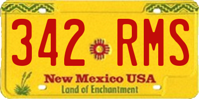 NM license plate 342RMS