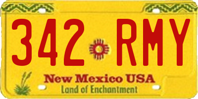 NM license plate 342RMY
