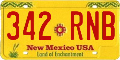 NM license plate 342RNB