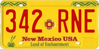 NM license plate 342RNE