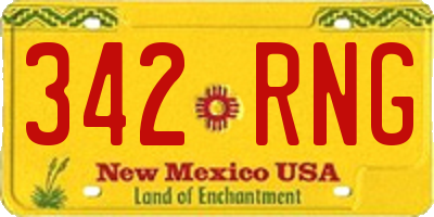 NM license plate 342RNG
