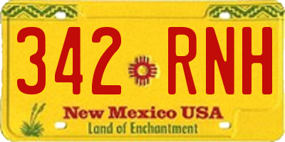 NM license plate 342RNH