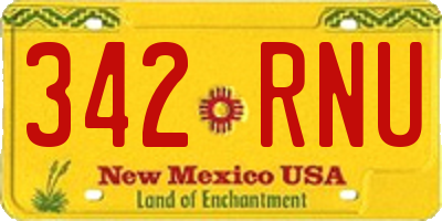 NM license plate 342RNU