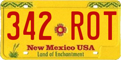 NM license plate 342ROT