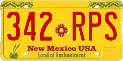 NM license plate 342RPS