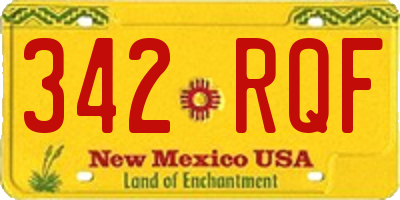 NM license plate 342RQF