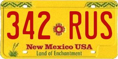 NM license plate 342RUS