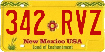NM license plate 342RVZ