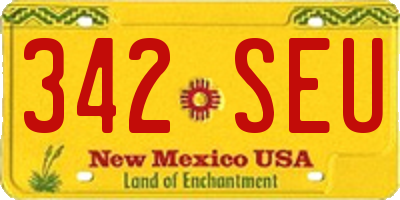 NM license plate 342SEU