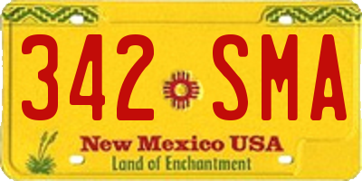 NM license plate 342SMA
