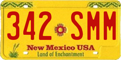 NM license plate 342SMM