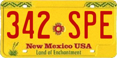 NM license plate 342SPE