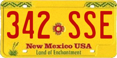 NM license plate 342SSE