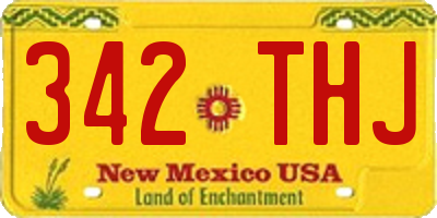 NM license plate 342THJ