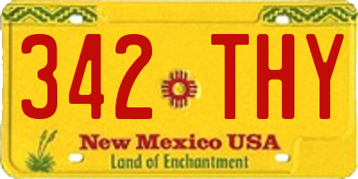 NM license plate 342THY