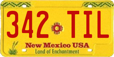 NM license plate 342TIL