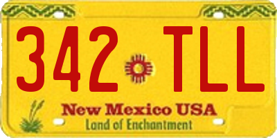 NM license plate 342TLL