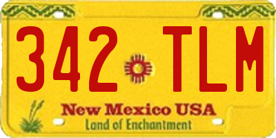 NM license plate 342TLM
