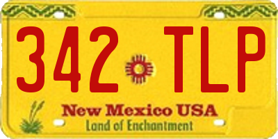 NM license plate 342TLP