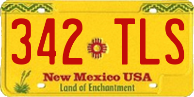 NM license plate 342TLS