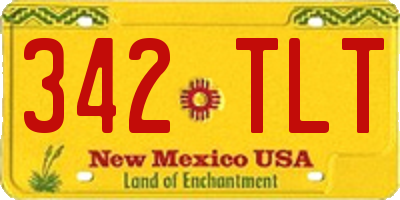 NM license plate 342TLT