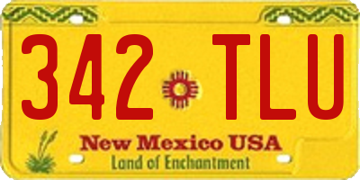 NM license plate 342TLU