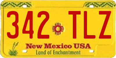 NM license plate 342TLZ