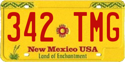 NM license plate 342TMG