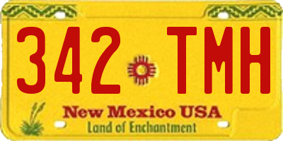NM license plate 342TMH