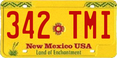 NM license plate 342TMI