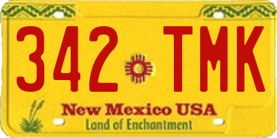 NM license plate 342TMK