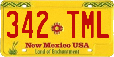 NM license plate 342TML