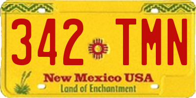 NM license plate 342TMN