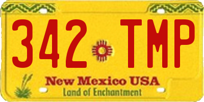 NM license plate 342TMP