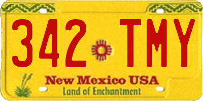 NM license plate 342TMY