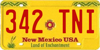 NM license plate 342TNI