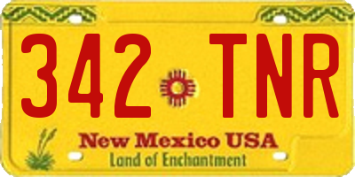 NM license plate 342TNR