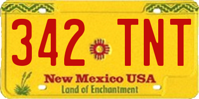 NM license plate 342TNT