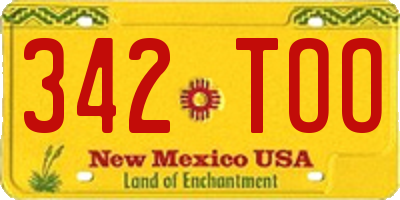 NM license plate 342TOO