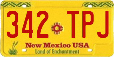 NM license plate 342TPJ