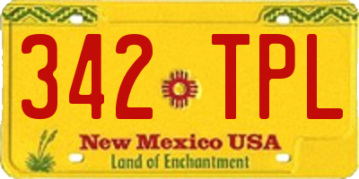 NM license plate 342TPL