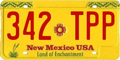 NM license plate 342TPP