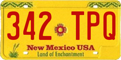 NM license plate 342TPQ