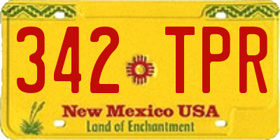 NM license plate 342TPR