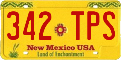 NM license plate 342TPS