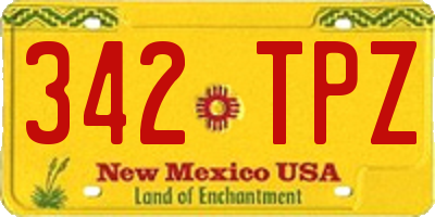 NM license plate 342TPZ