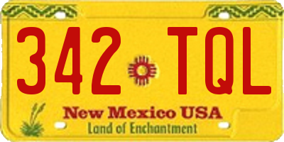 NM license plate 342TQL