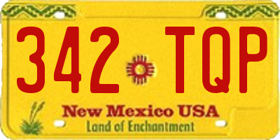 NM license plate 342TQP