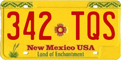 NM license plate 342TQS