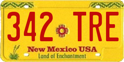 NM license plate 342TRE
